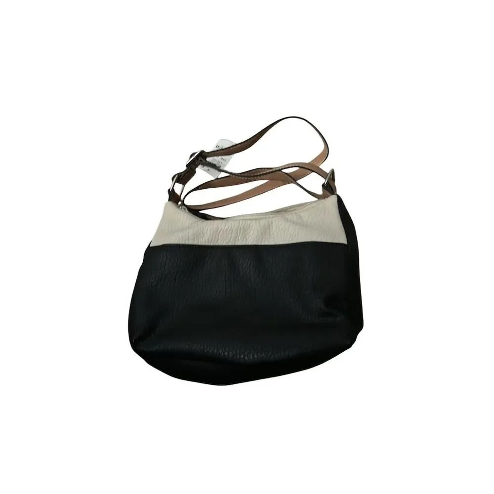 Giani Bernini Women's Colorblock Hobo Bag Black & Cream Shoulder Strap - Picture 2 of 6